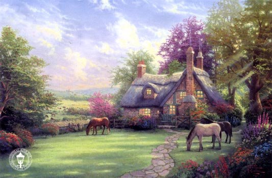 Thomas Kinkade a perfect summer day